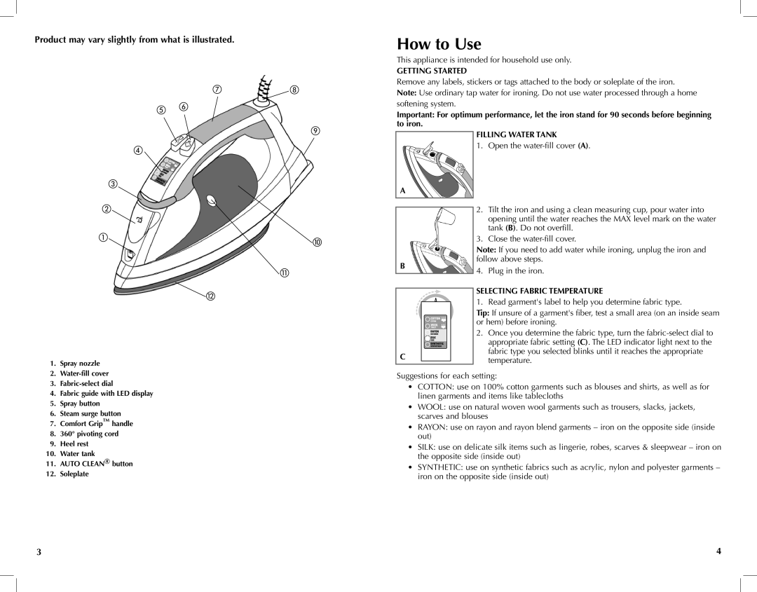 Black & Decker F2100 manual How to Use, Product may vary slightly from what is illustrated, Getting Started 